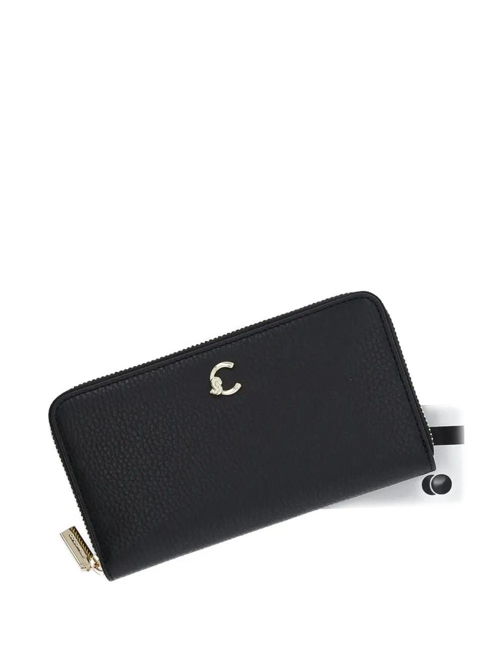 Coccinelle logo-plaque wallet Zwart