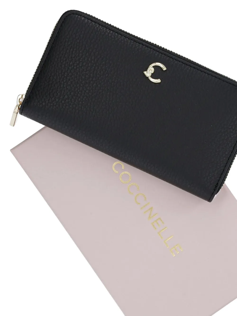 Coccinelle logo-plaque wallet Zwart