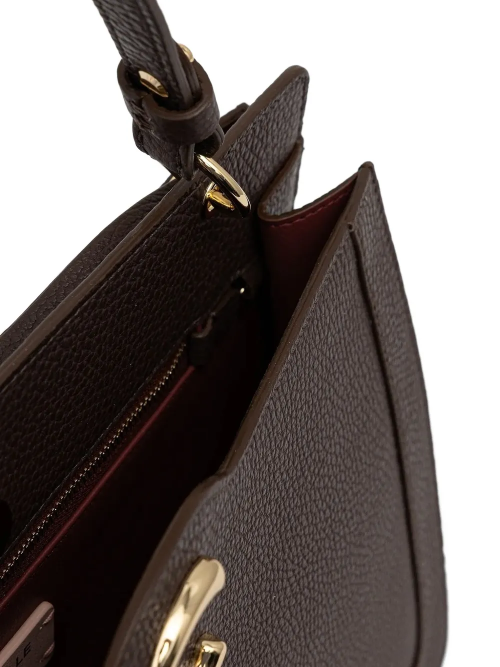 Coccinelle C-me Leather Tote Bag In Brown