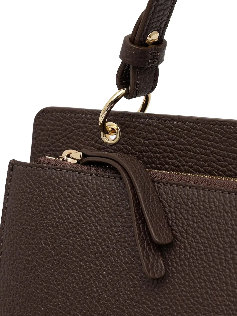 Coccinelle C-me Leather Tote Bag In Brown