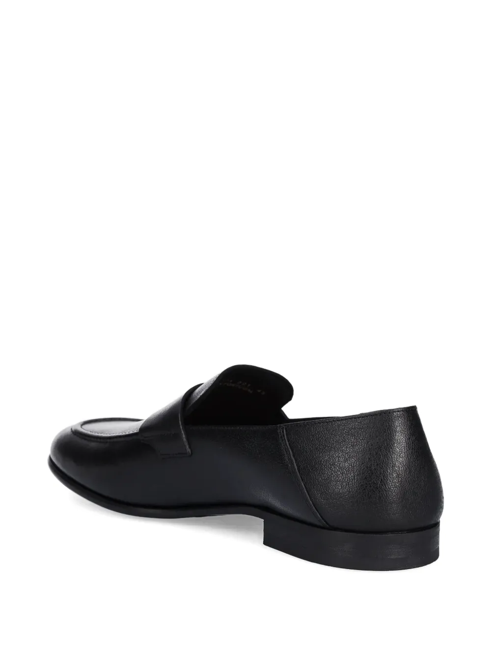 BOSS leather penny loafers Black