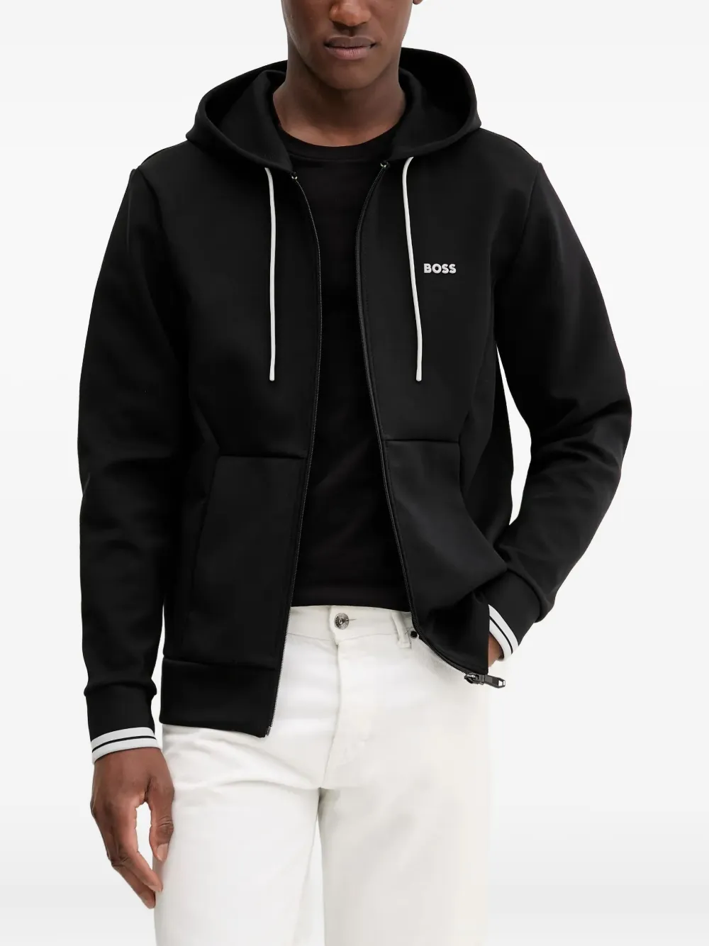 zip-front hoodie