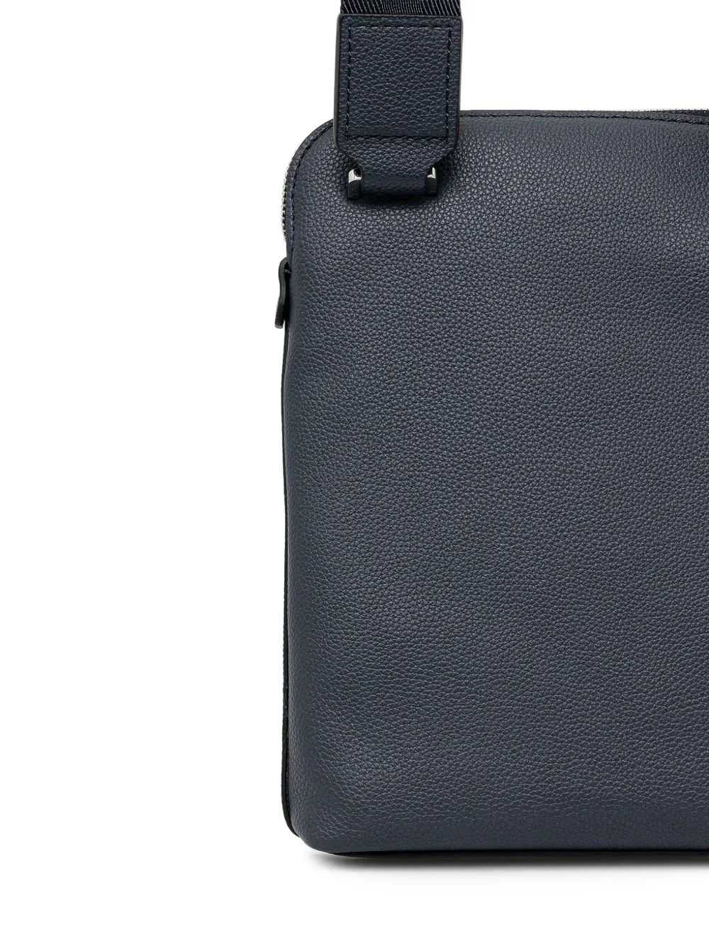 BOSS leather shoulder bag Blauw