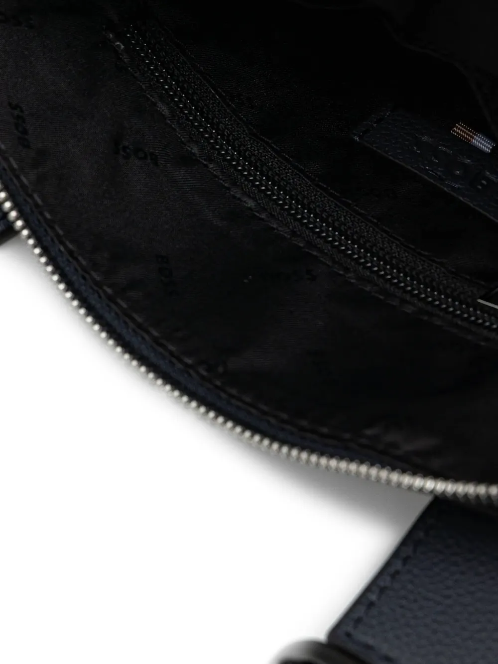 BOSS leather shoulder bag Blauw