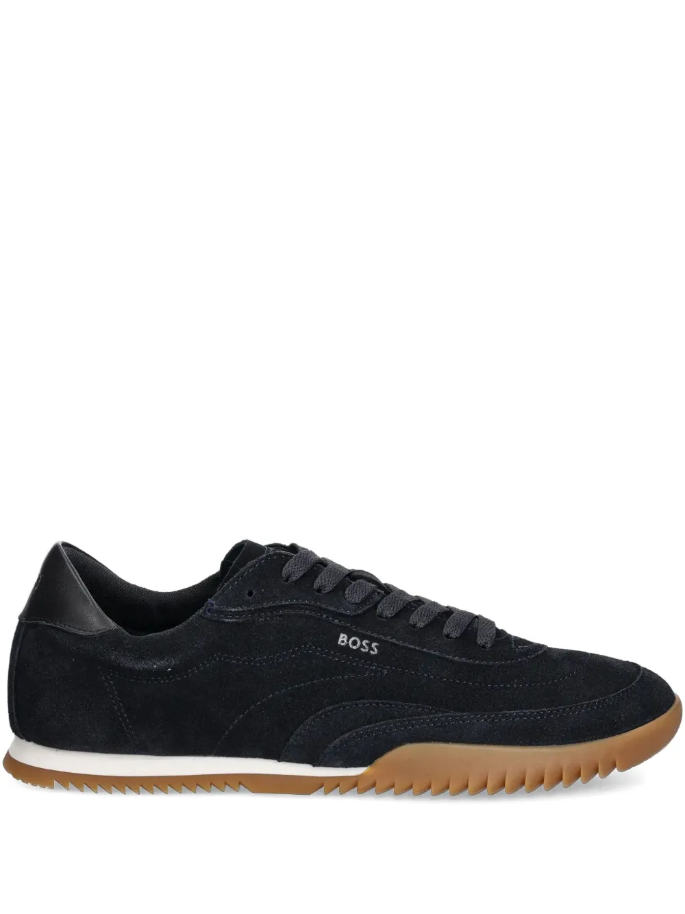 BOSS leather low-top sneakers Blue