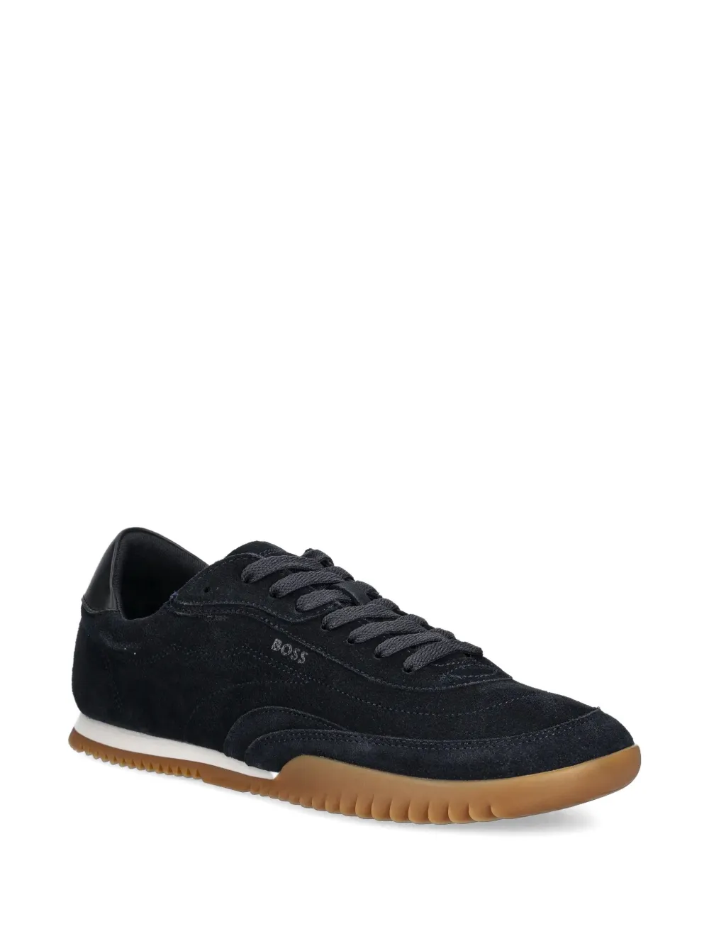 BOSS leather low-top sneakers Blue