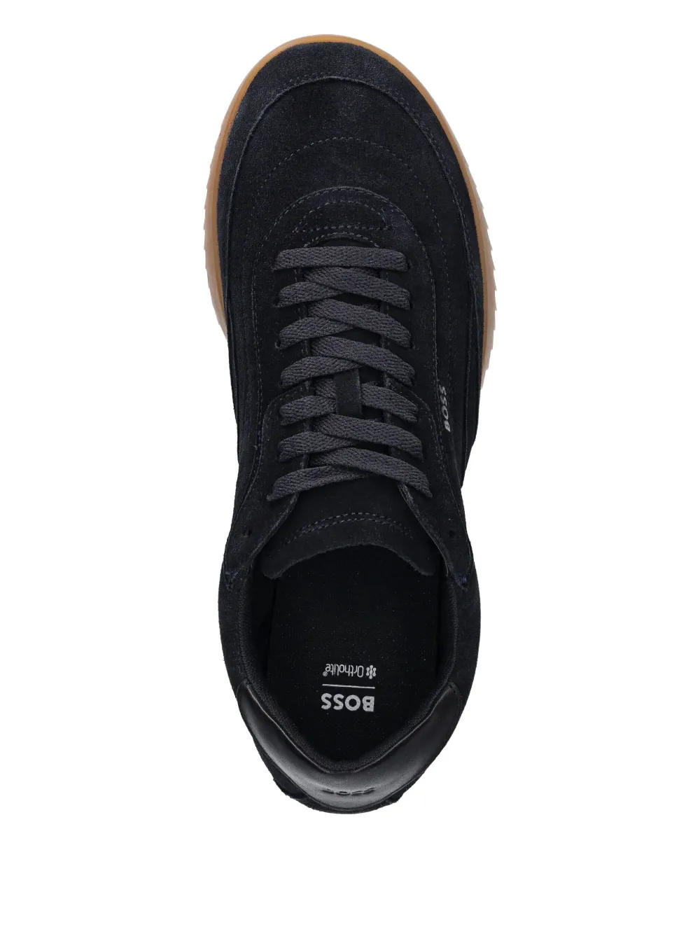 BOSS leather low-top sneakers Blue