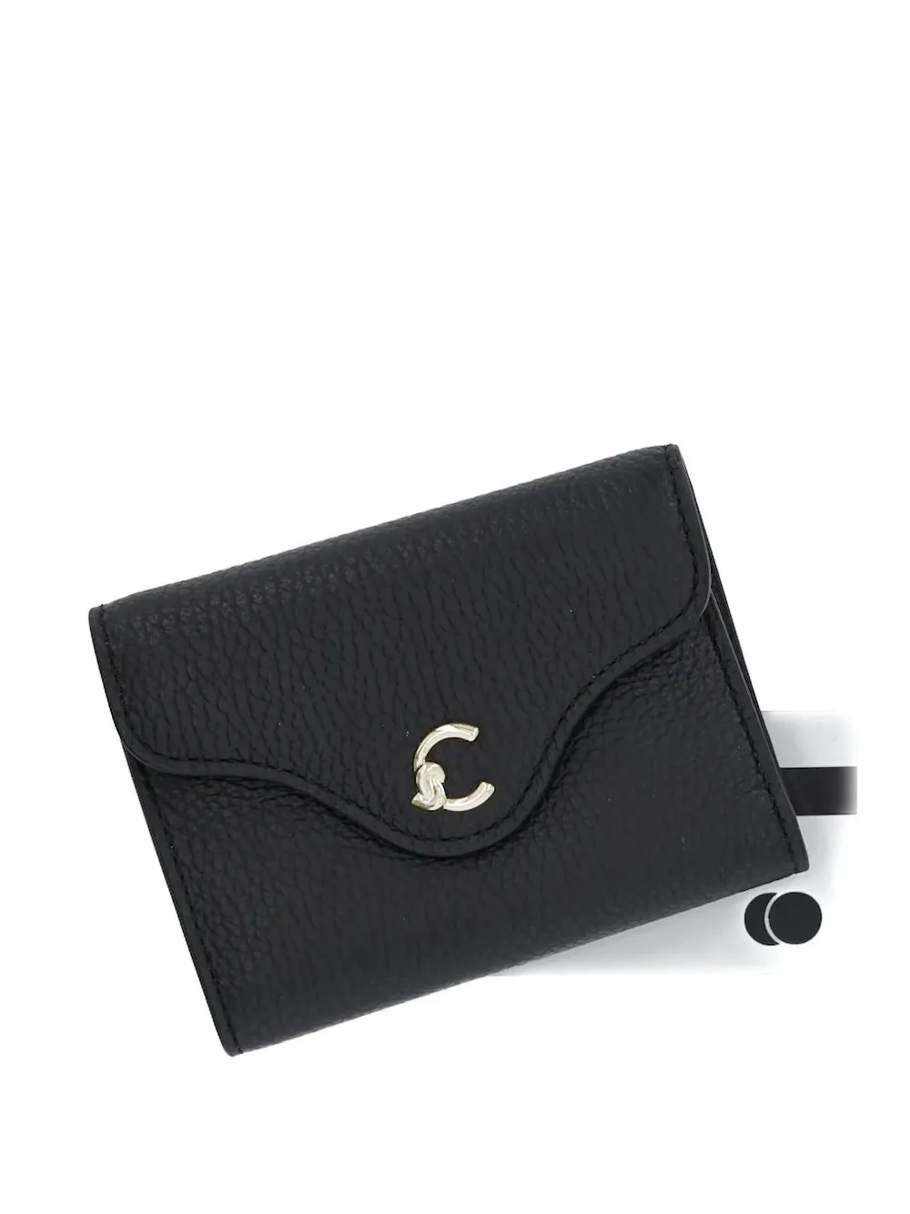 Coccinelle leather clasp wallet Zwart