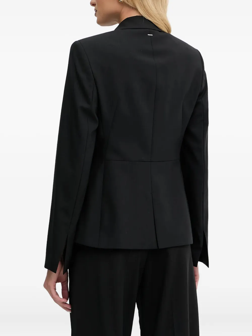 BOSS Blazer met enkele rij knopen Zwart