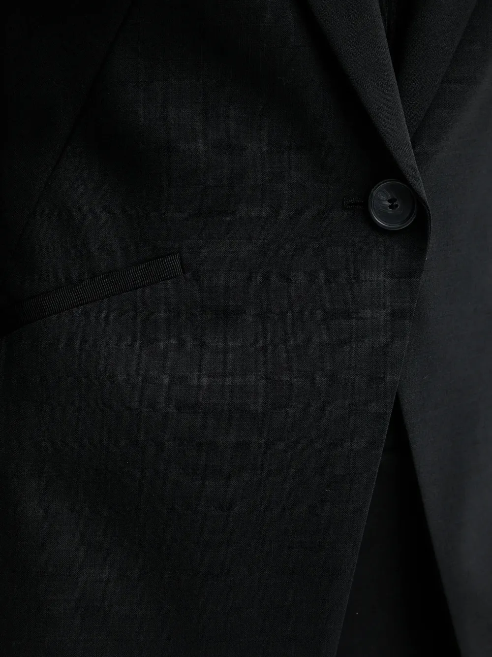 BOSS Blazer met enkele rij knopen Zwart