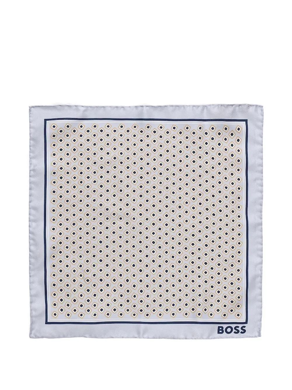 Hugo Boss Geometric-pattern Tie And Pocket Square (pack Of Three) In Gray