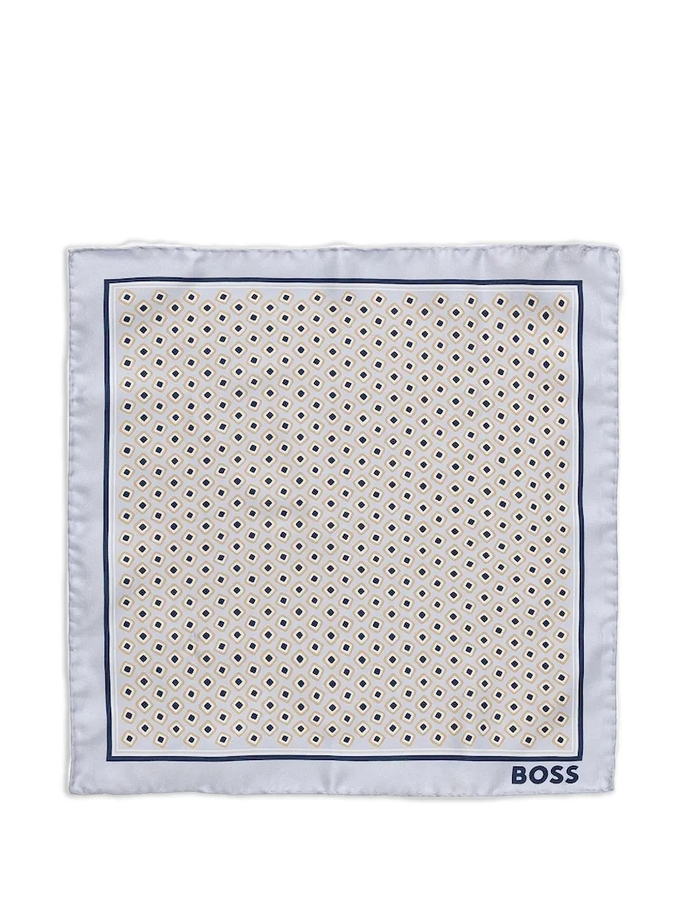 BOSS geometric-pattern tie and pocket square (pack of three) | Neutrals | Image 1