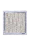 BOSS geometric-pattern tie and pocket square (pack of three) - Neutrals