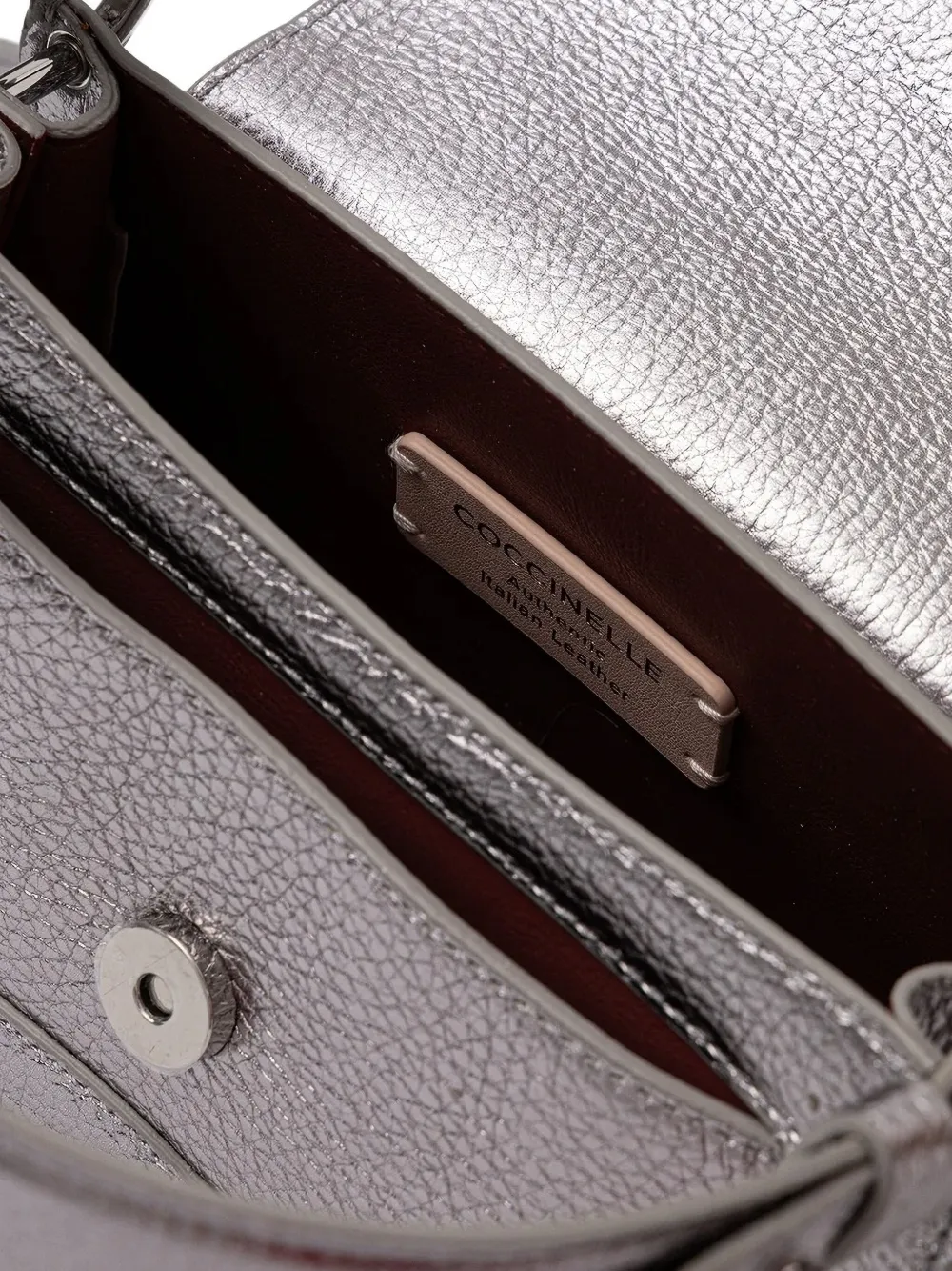 Coccinelle mini C-Me leather tote bag Grijs