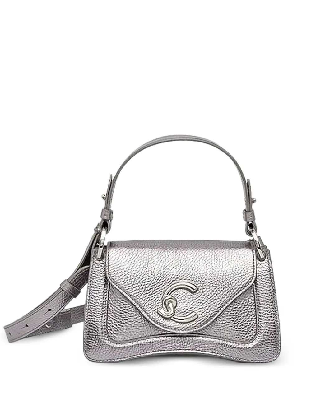Coccinelle mini C-Me leather tote bag Grijs