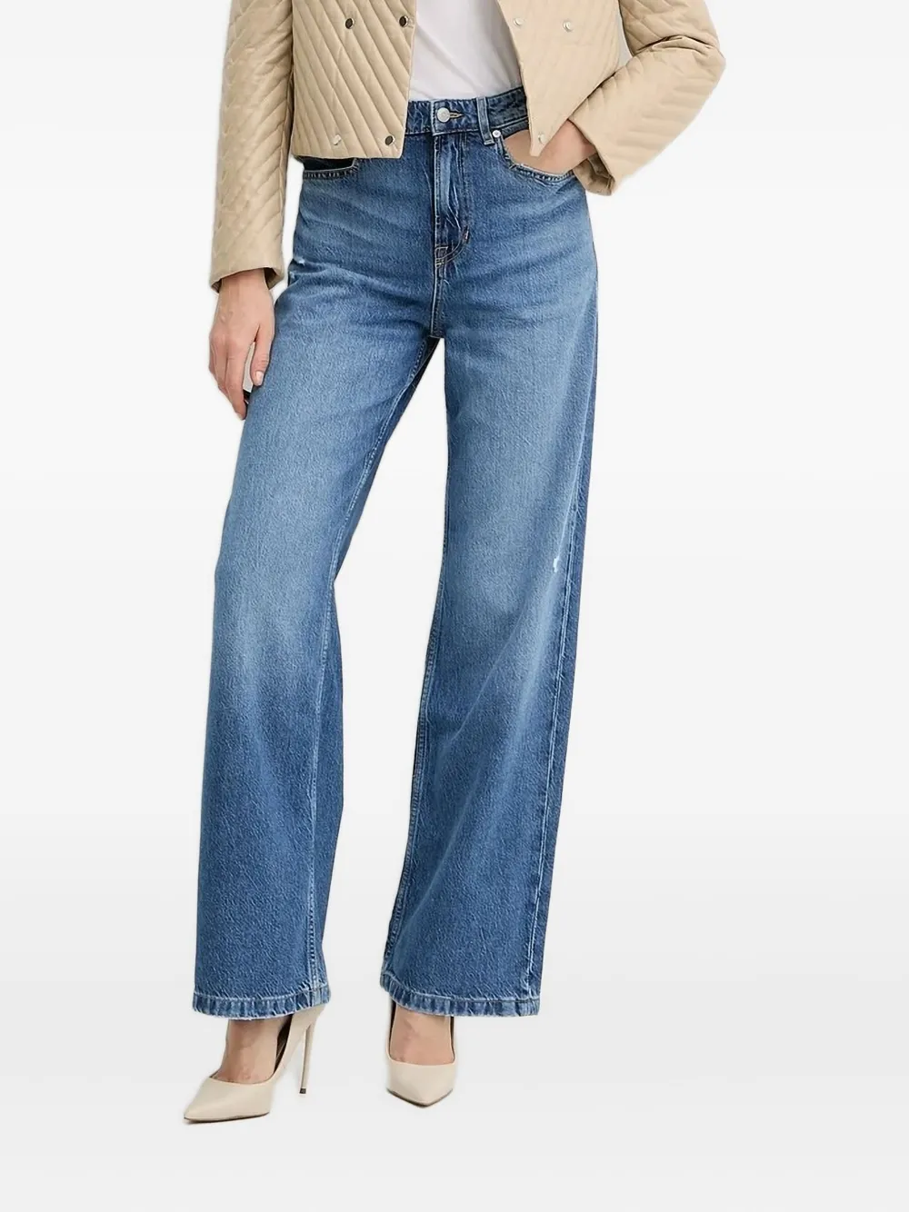 BOSS high-waisted jeans Blauw