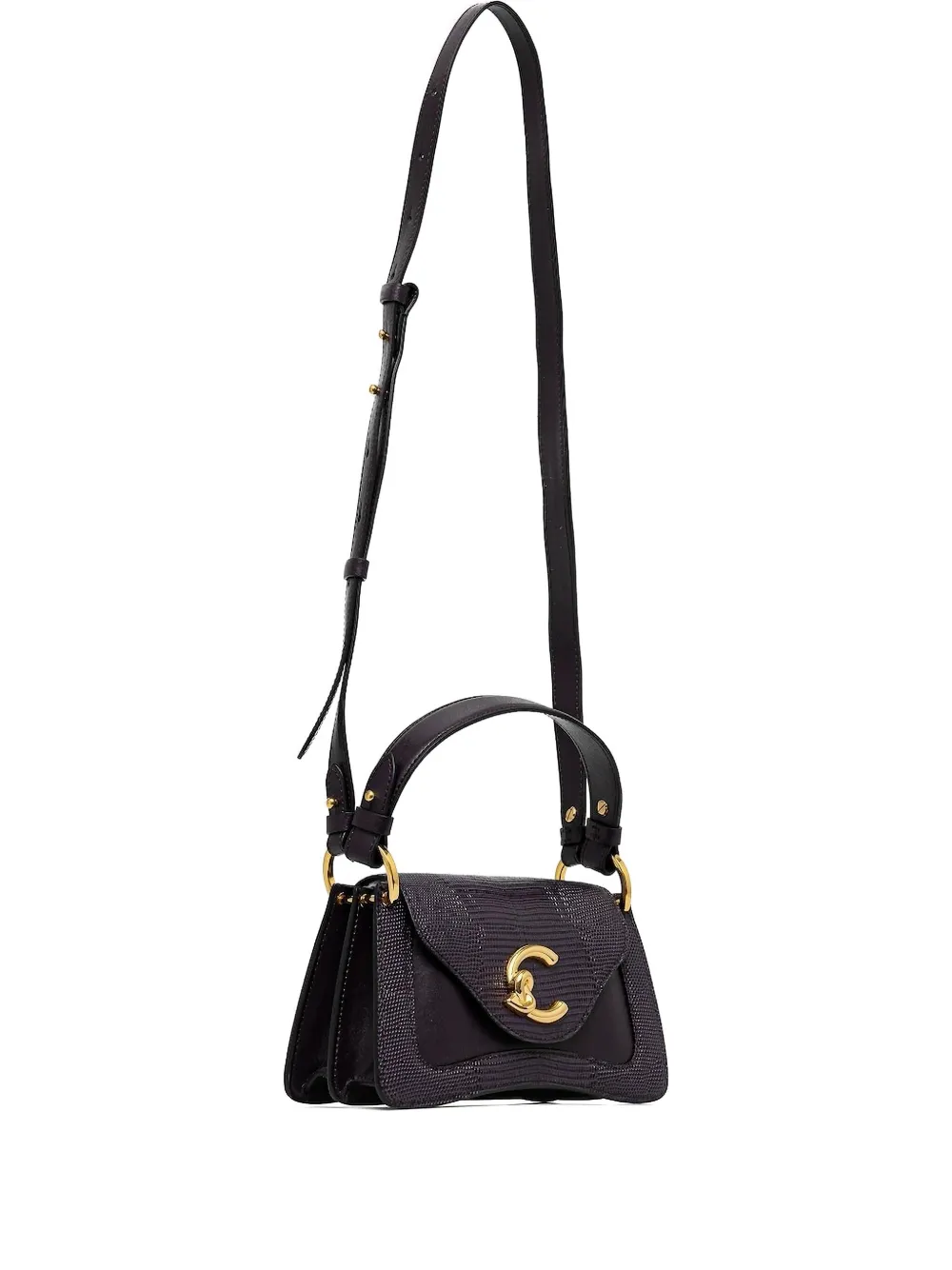 Coccinelle embossed-leather cross body bag Paars