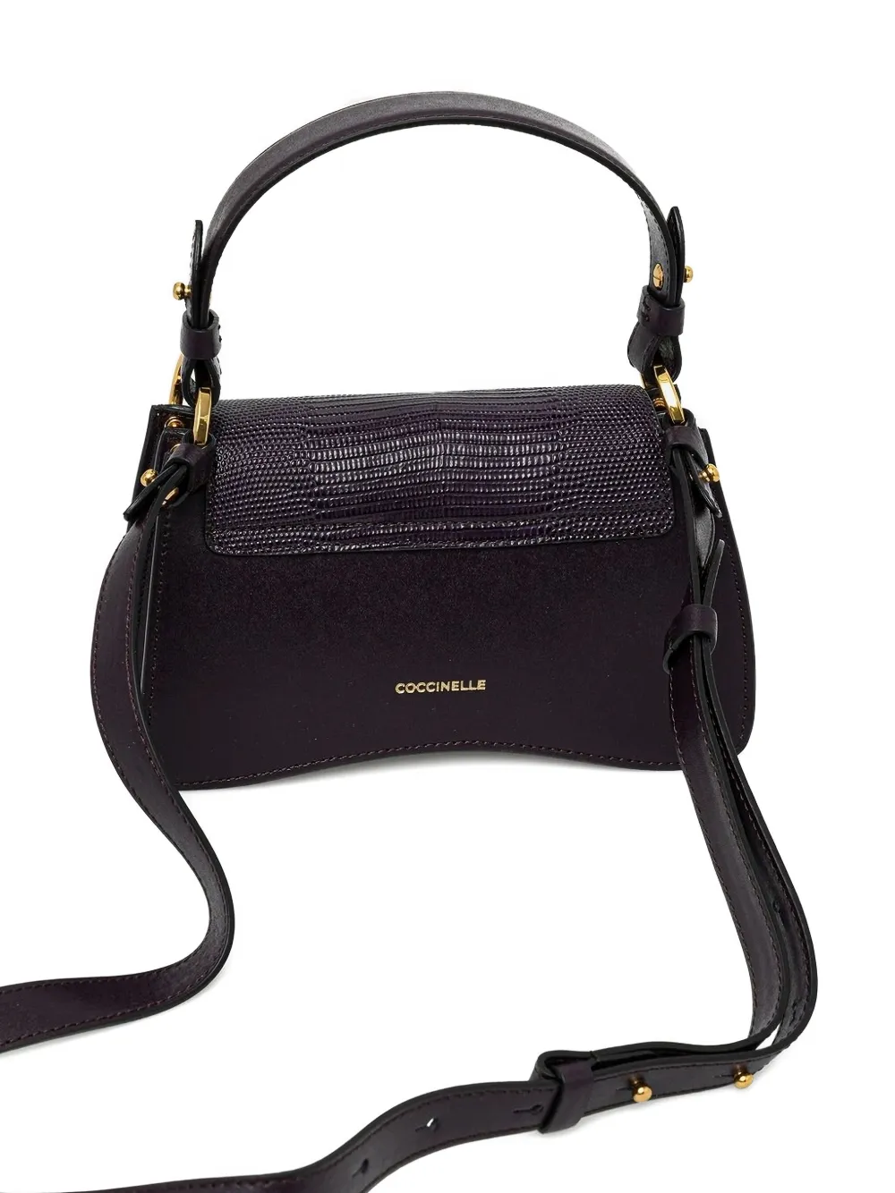 Coccinelle embossed-leather cross body bag Paars