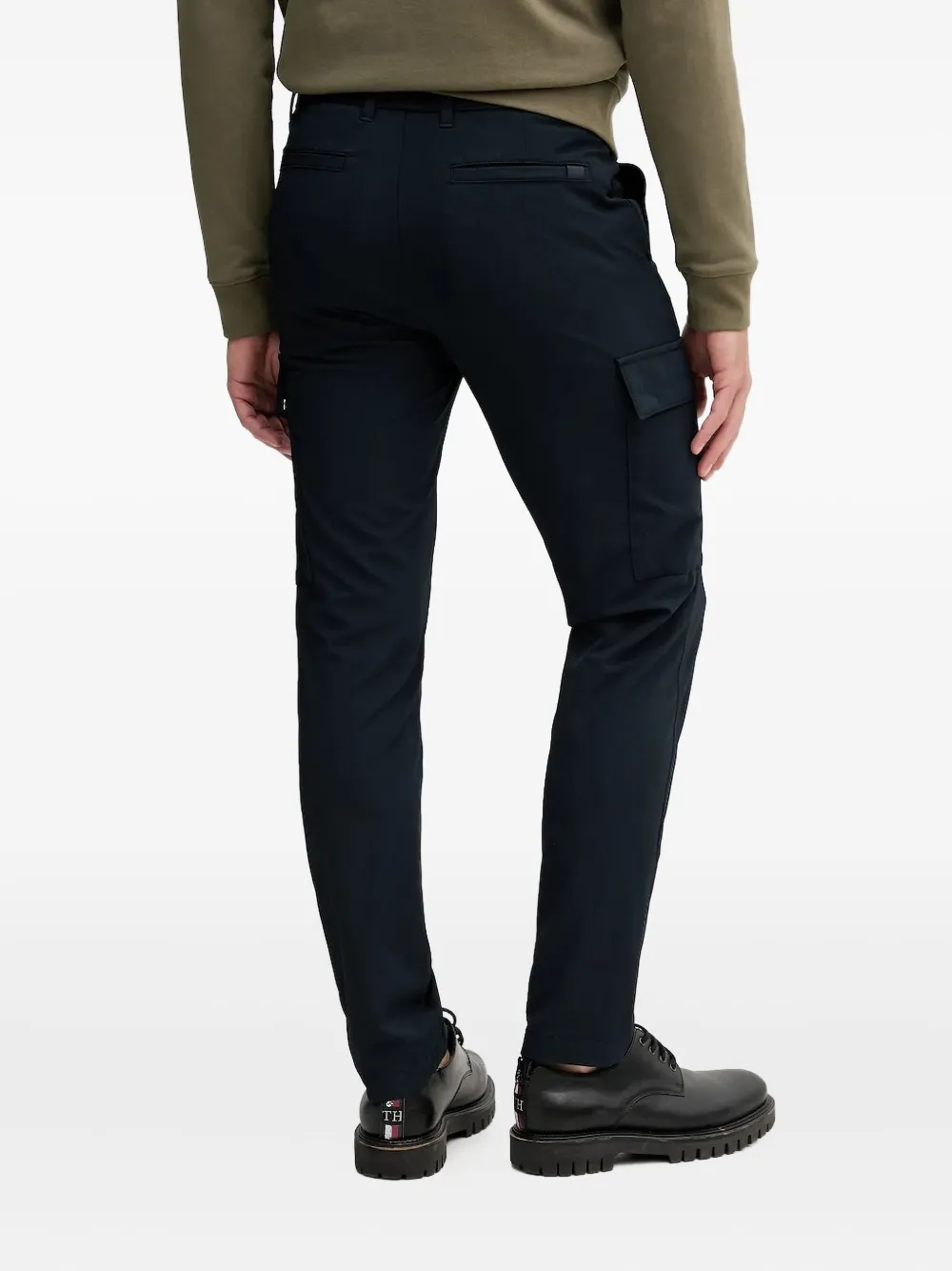 BOSS Broek met cargo zak - Blauw