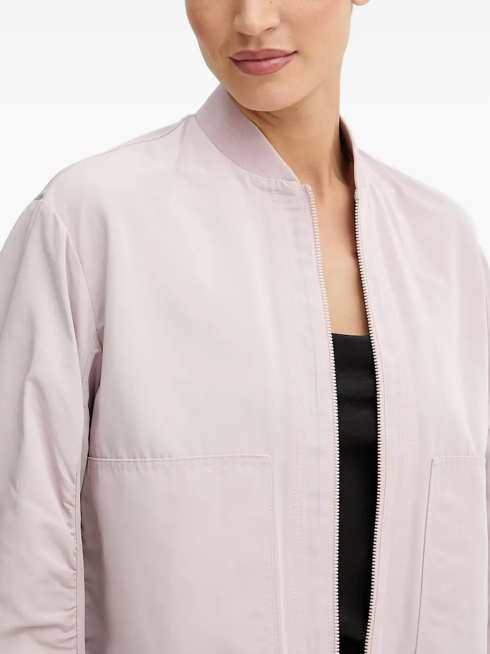 Hugo Boss Drawstring Bomber Jacket In Pink