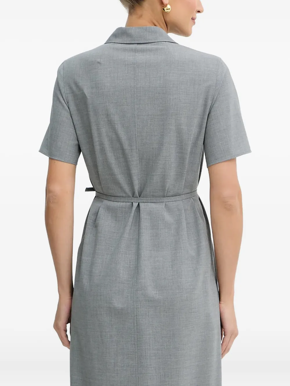 BOSS Blousejurk met ceintuur Grijs