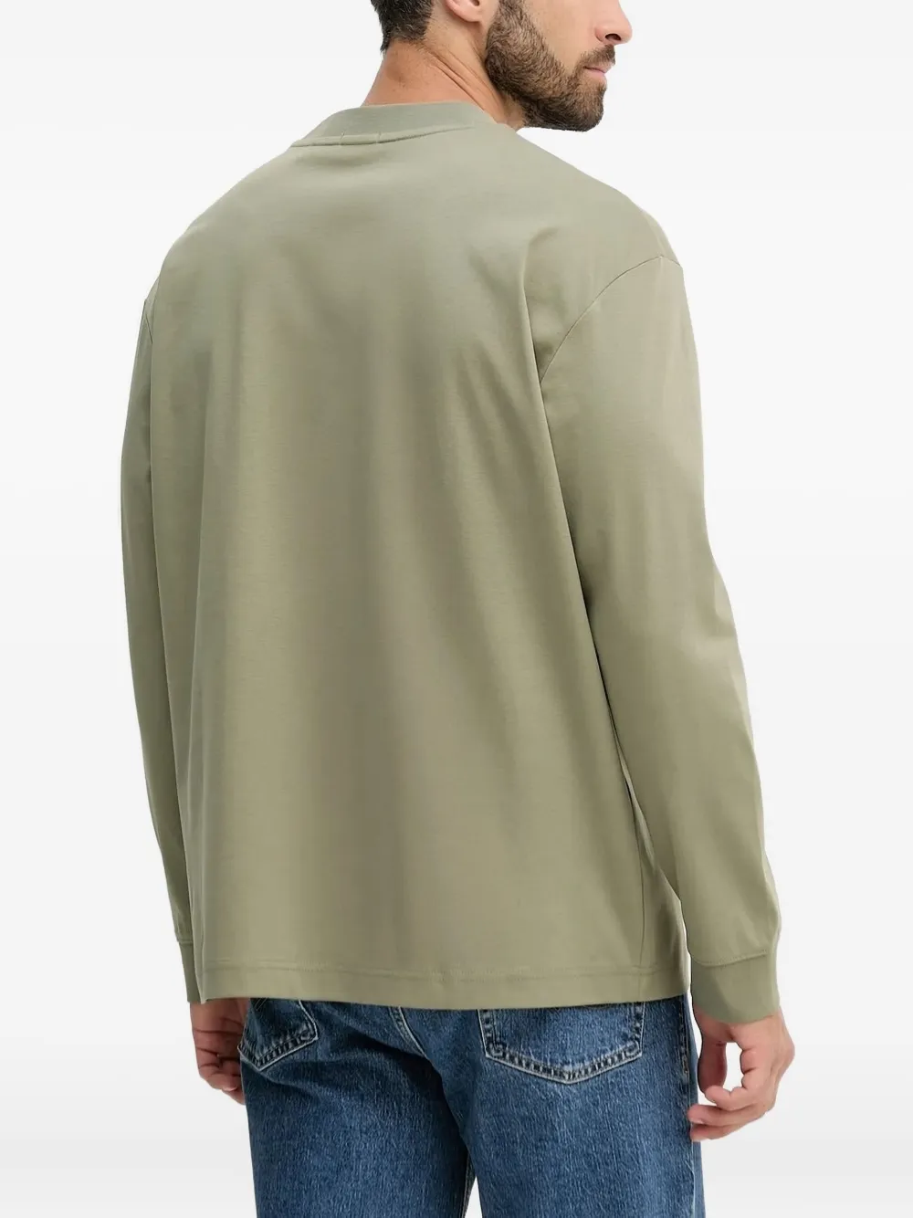BOSS T-shirt met ronde hals - Groen