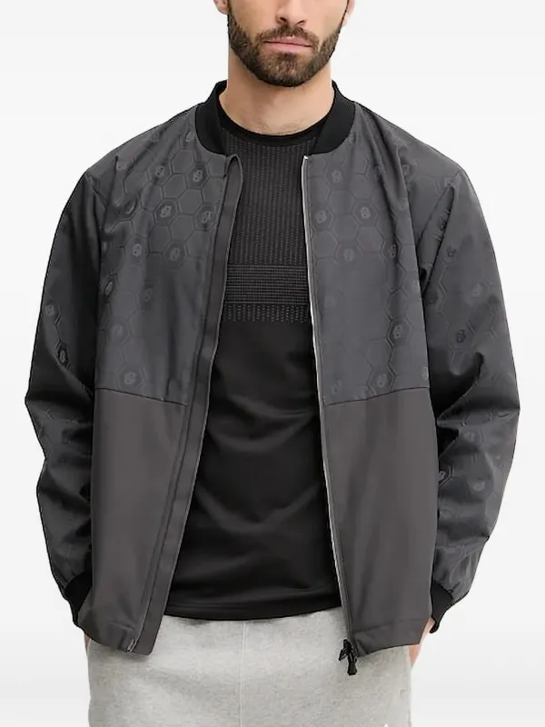 BOSS Chamarra Bomber Con Motivo Hexagonal Gris FARFETCH PE