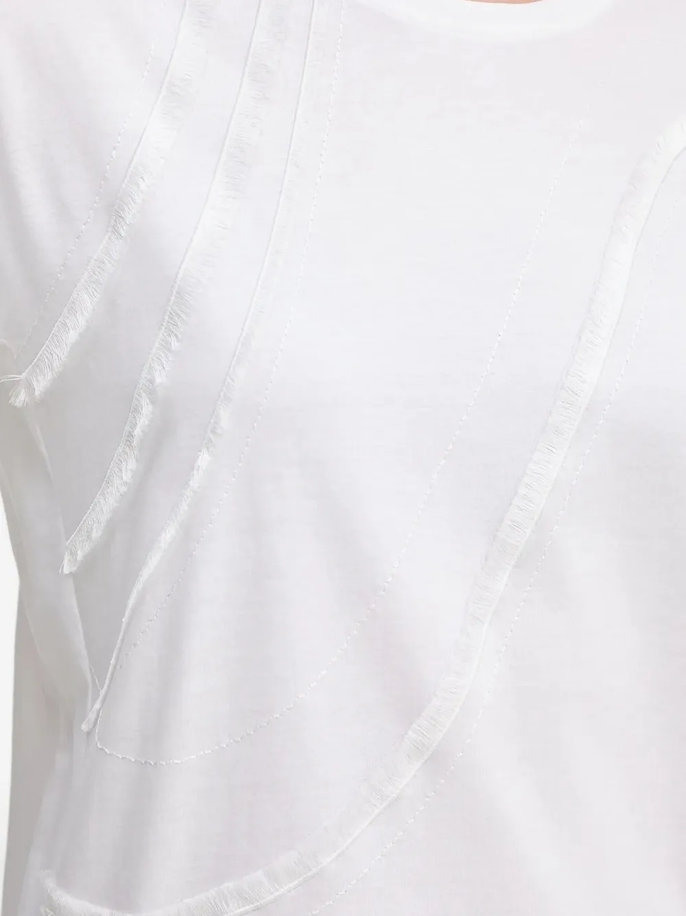 BOSS T-shirt met franje Wit