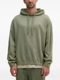 BOSS Stevens logo-embroidered drawstring hoodie - Green