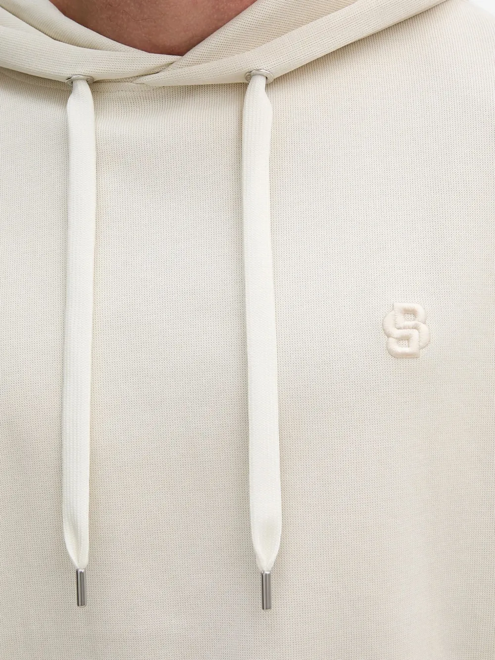 BOSS Hoodie met geborduurd logo Wit