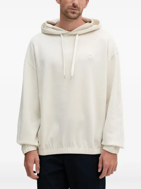 BOSS logo-embroidered drawstring hoodie
