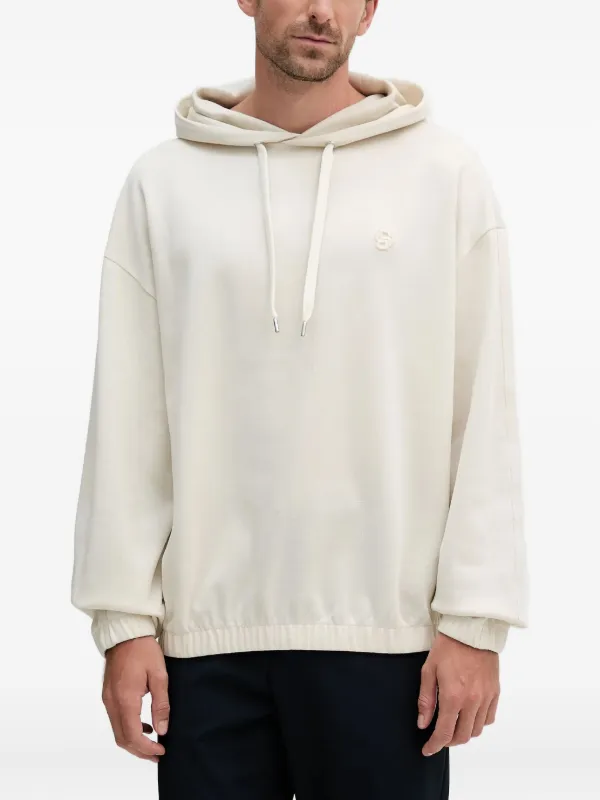 BOSS Hoodie Mit Logo-Stickerei Weiß FARFETCH AT