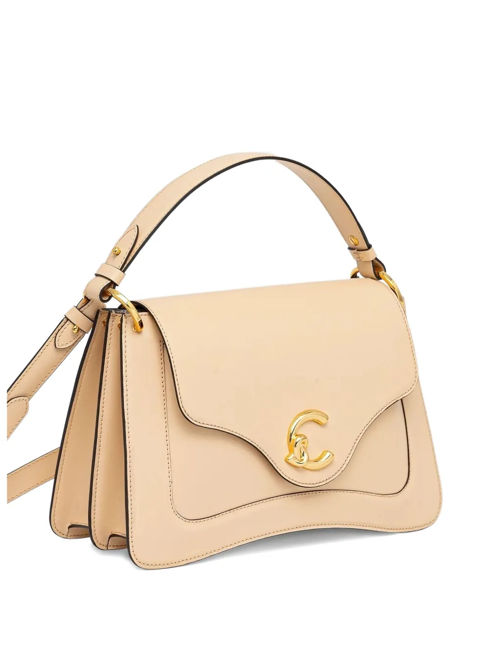 Coccinelle medim C-Me logo-detail tote bag Beige