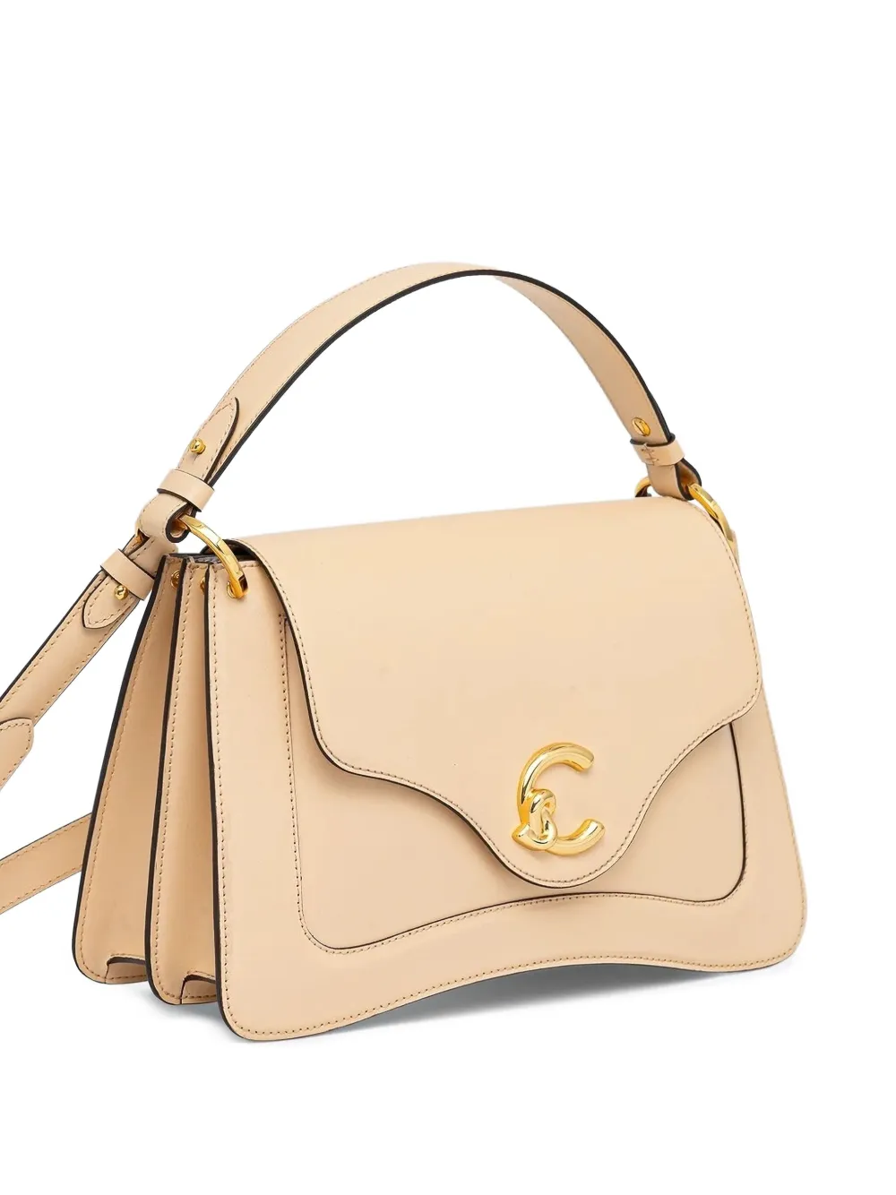 Coccinelle Medium C-Me shopper met logodetail Beige