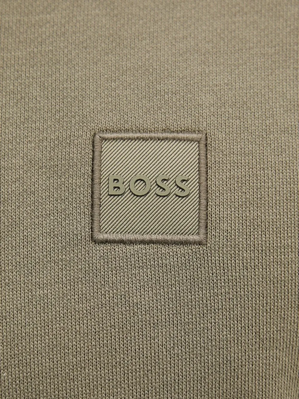 Hugo Boss Logo-plaque Half-zip Sweatshirt In Green