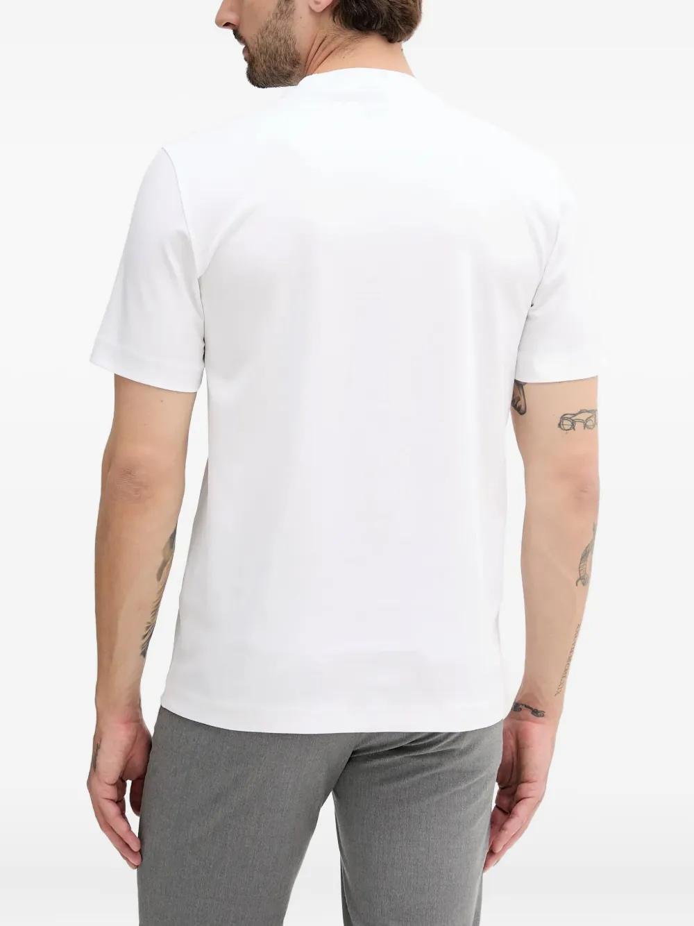 BOSS T-shirt met zak en korte mouwen Wit