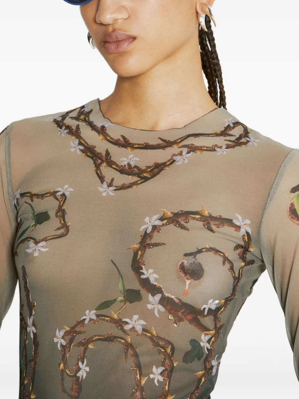 Di Petsa Fig-print Crew-neck T-shirt In Multi