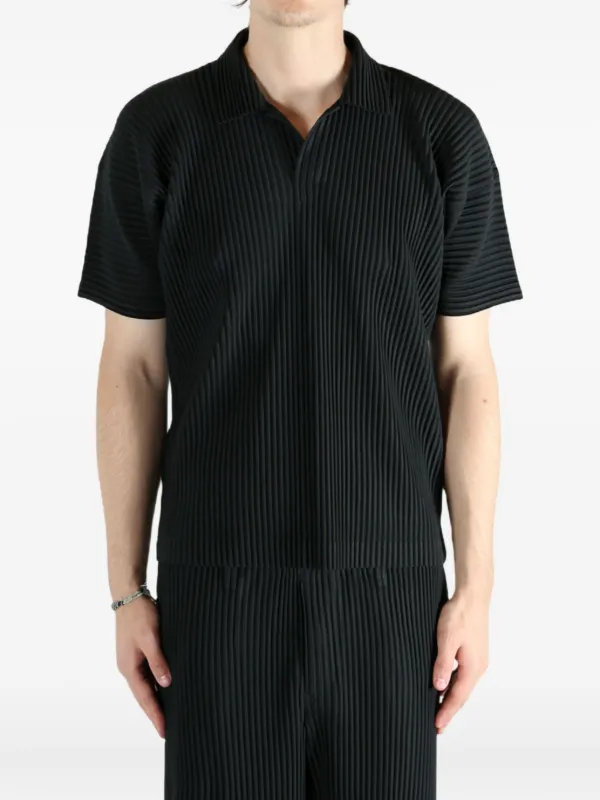 HOMME PLISSÉ ISSEY MIYAKE 半袖シャツ ブラック Homme Plissé Issey Miyake Pleated T-shirt | ブラック