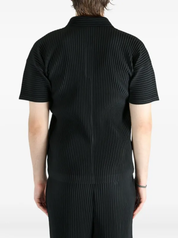 Homme Plissé Issey Miyake Pleated T-shirt | ブラック | FARFETCH JP