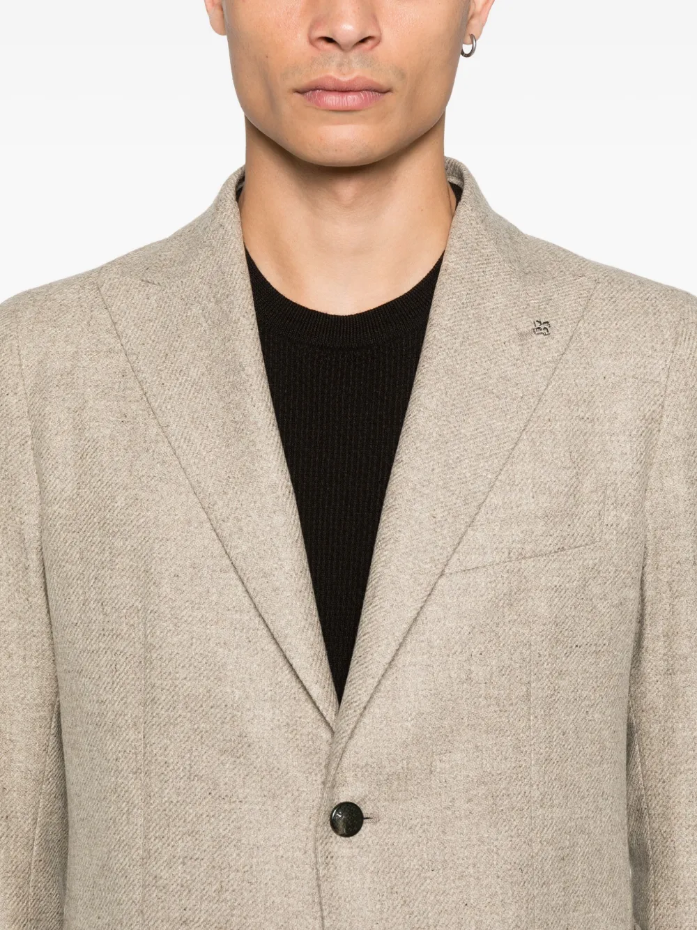 Tagliatore two-button patch-pocket blazer Beige