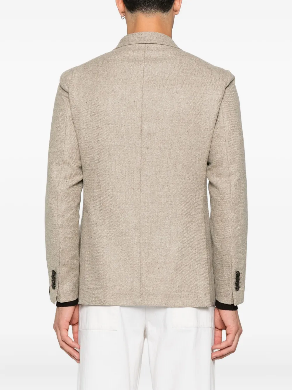 Tagliatore two-button patch-pocket blazer Beige