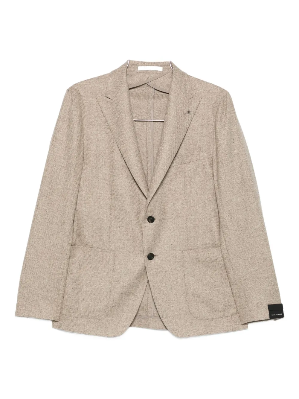 Tagliatore two-button patch-pocket blazer Beige
