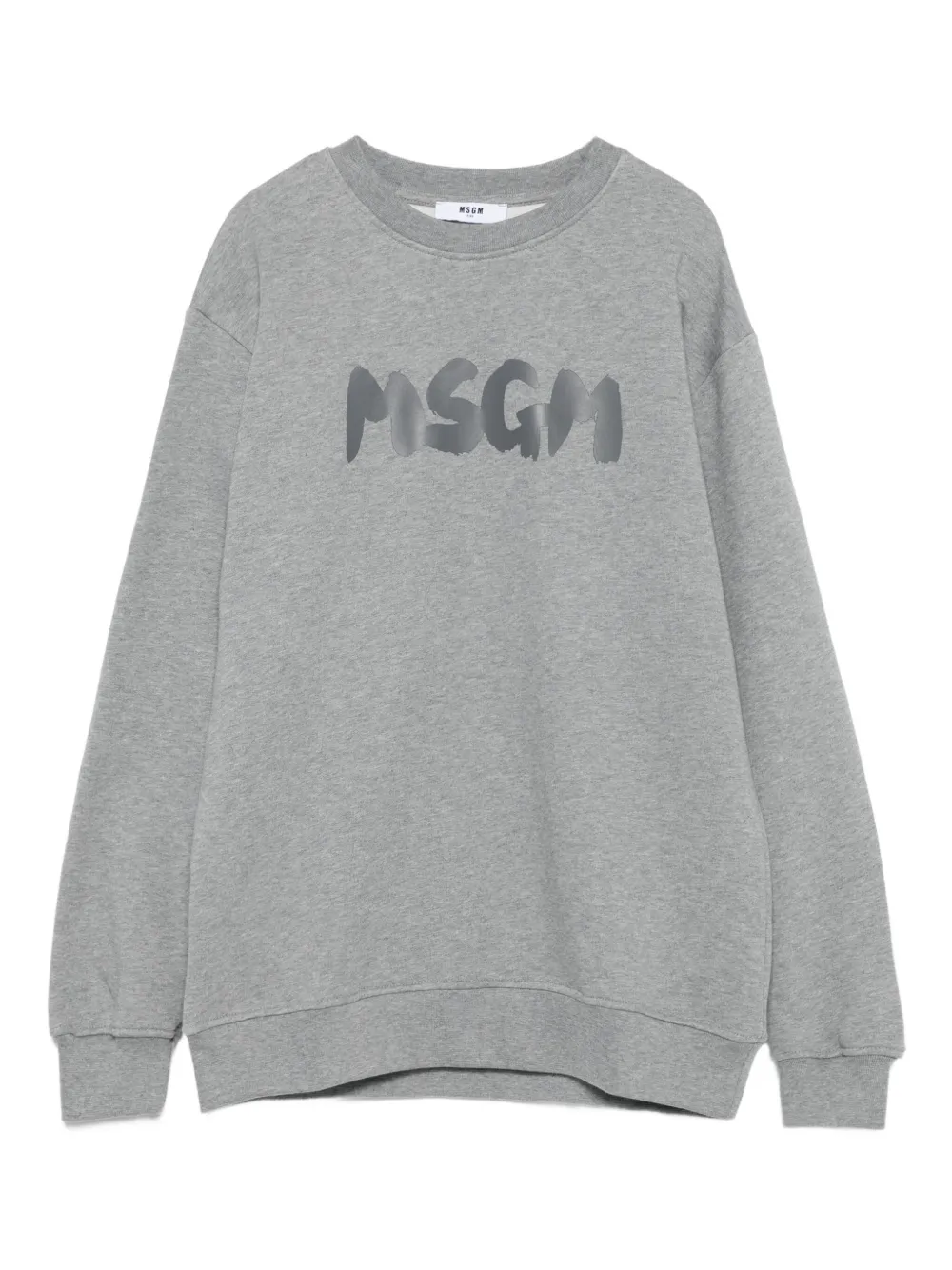 MSGM Kids logo-print fleece sweatshirt Grijs