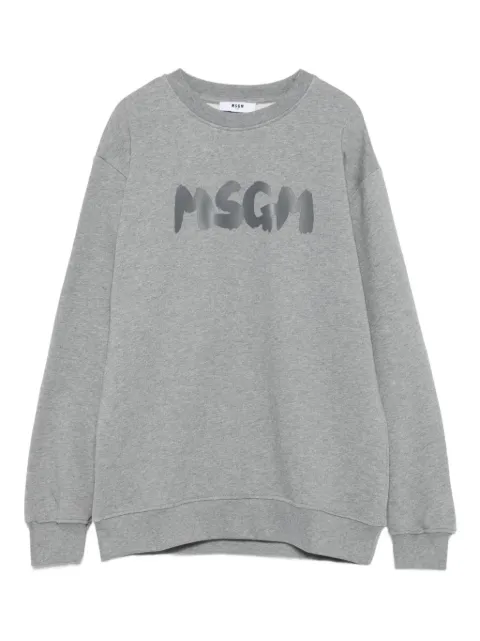 MSGM Kids sudadera afelpada con logo estampado