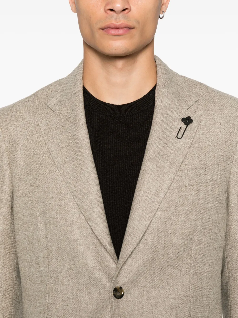 Lardini patch-pocket two-button jacket Beige