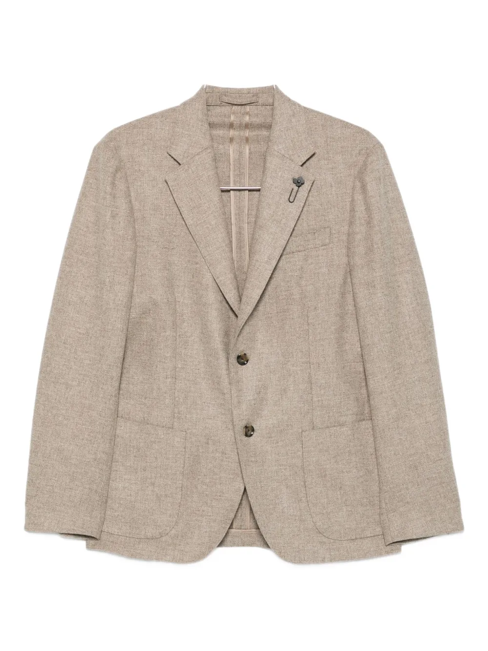 Lardini patch-pocket two-button jacket Beige