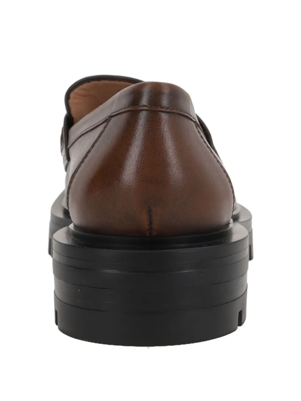Santoni leather penny loafers Brown