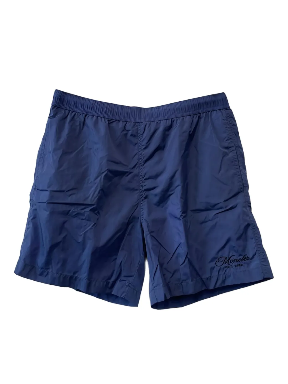 Moncler Zwembroek met geborduurd logo Blauw