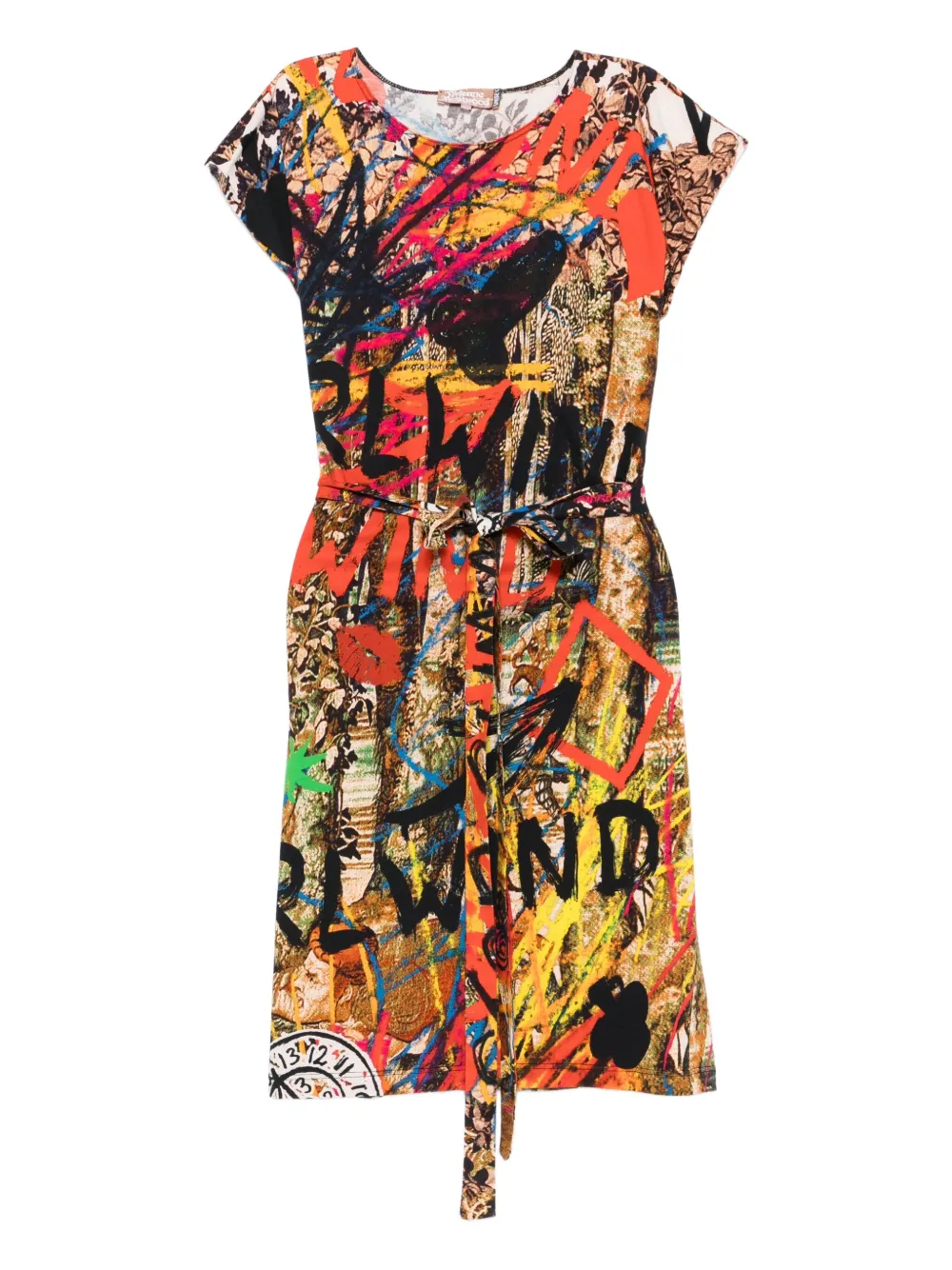 Vivienne Westwood Pre-Owned 2019 グラフィティ ドレス - レッド Vivienne Westwood Pre-Owned 2019 グラフィティ ドレス - レッド