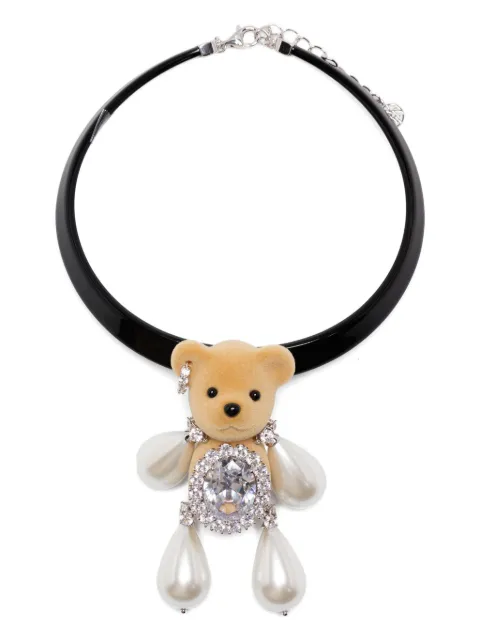 YVMIN embellished teddy-bear necklace